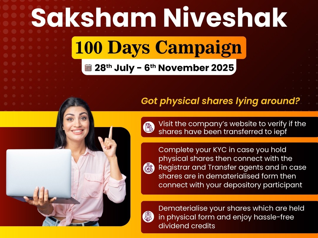 IEPFA Launches ‘Saksham Niveshak’ Campaign to Help Investors Reclaim Unclaimed Dividends and Update KYC