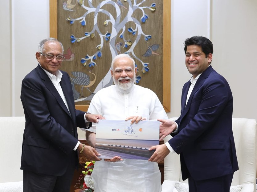 PM Lauds TVS Motor’s Initiative to Showcase Kutch’s Beauty through Motorcycling Journey