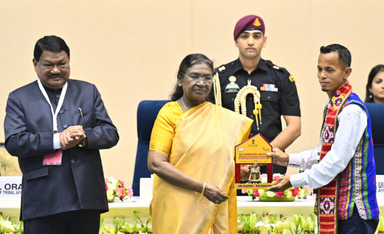 President Droupadi Murmu Calls for Inclusive Development in Harmony with Nature at National Conclave on ‘Adi Karmayogi Abhiyan’