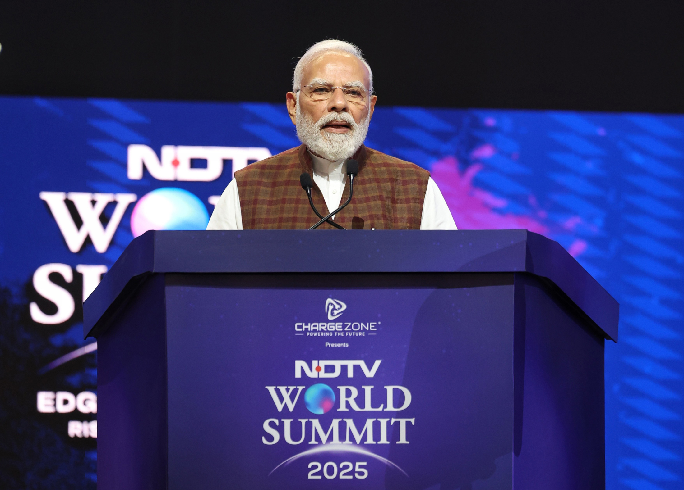 PM Modi Highlights India’s Transformation from ‘Fragile Five’ to Global Growth Engine at NDTV World Summit 2025