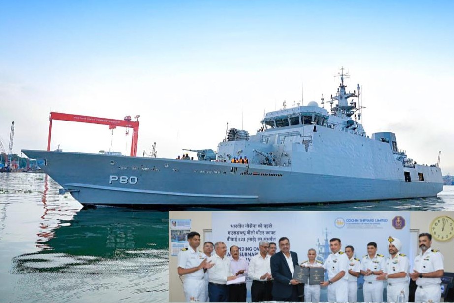 ‘Mahe’, first Anti-Submarine Warfare Shallow Water Craft, delivered to Indian Navy