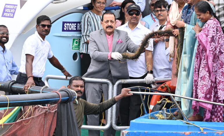 Union minister Jitendra Singh launches first open-sea marine fish farming project in Andaman Sea