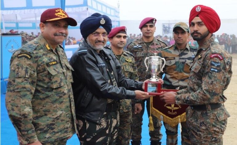 Maroon Beret ceremonial parade held at Garud training centre in Chandinagar