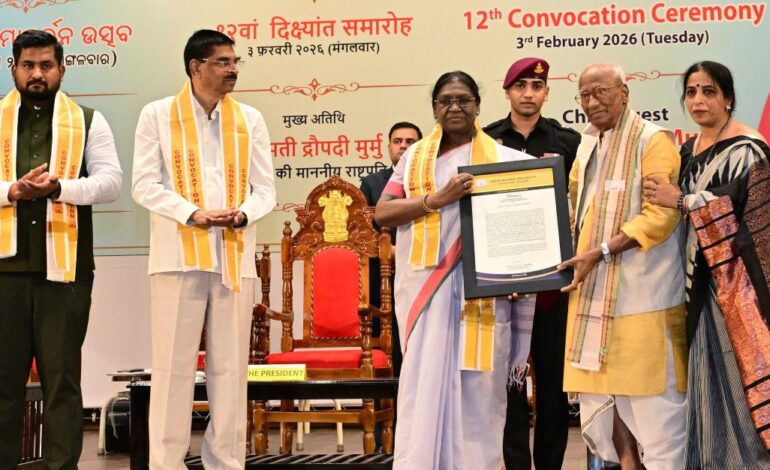 Universities must act as catalysts of inclusive growth, innovation and social transformation: President Droupadi Murmu