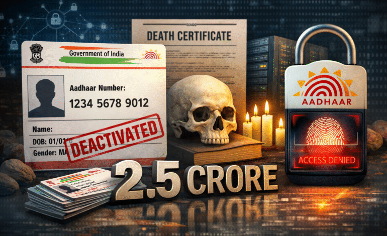 Over 2.5 Crore Aadhaar Numbers of Deceased Persons Deactivated to Curb Identity Fraud: Govt