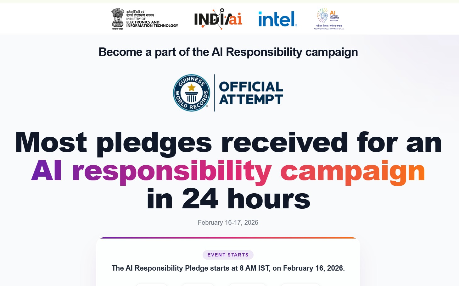 India Launches Nationwide AI Responsibility Pledge; Join the Guinness World Record Drive