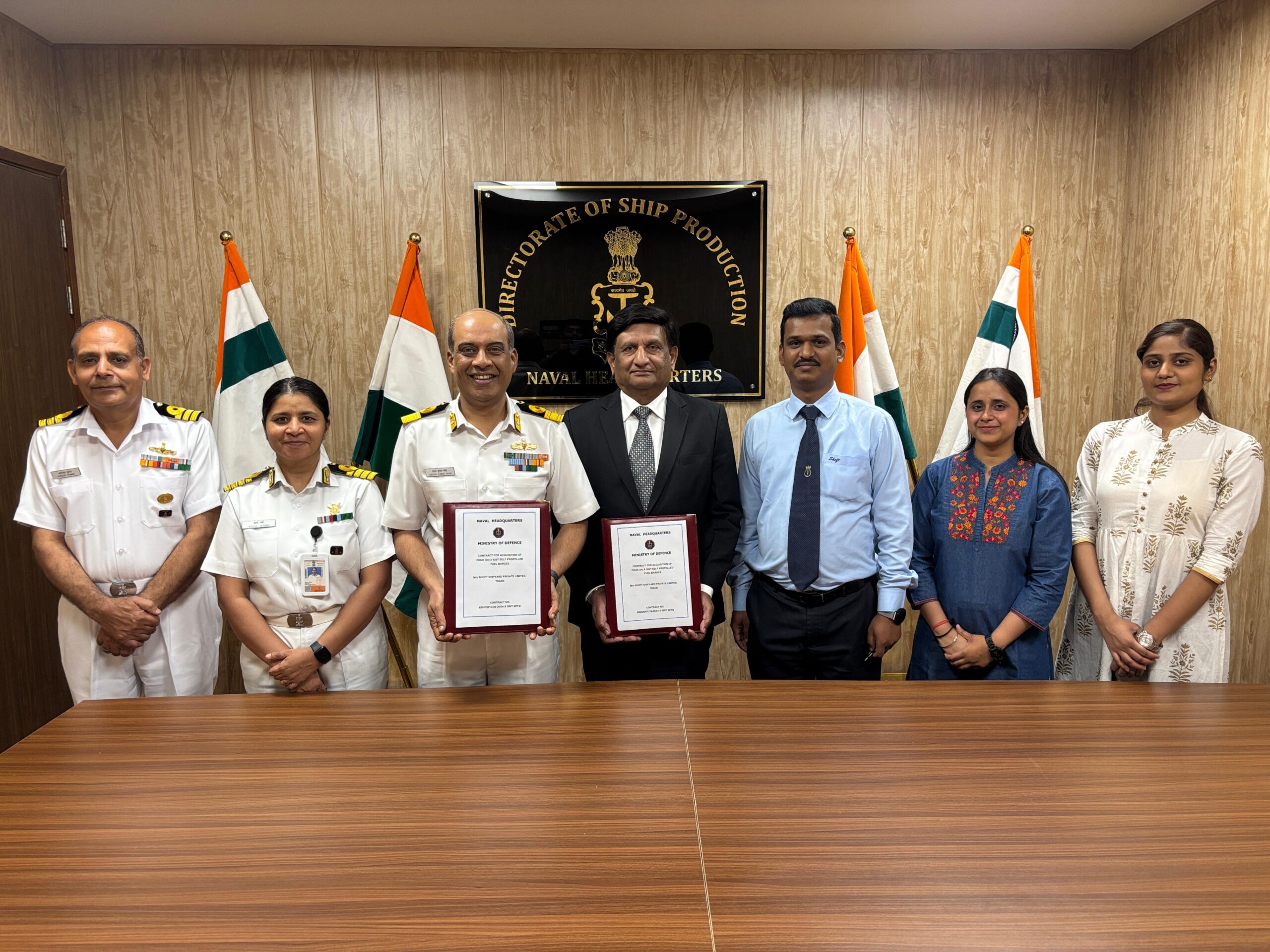 Indian Navy Signs Contract for 4 Fuel Barges with Shoft Shipyard