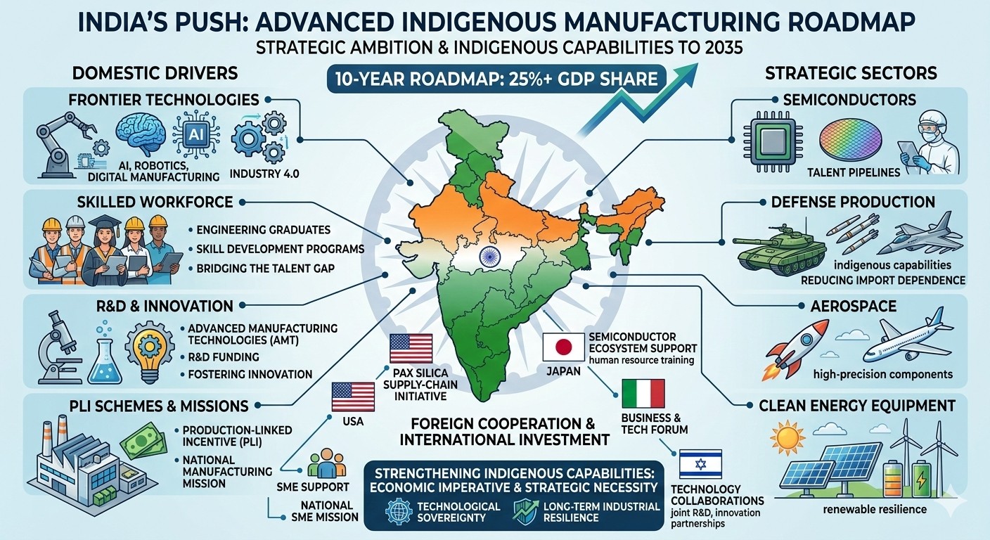Strengthening Indigenous Manufacturing Capabilities for Strategic Industries and the Evolution of Advanced Manufacturing in India