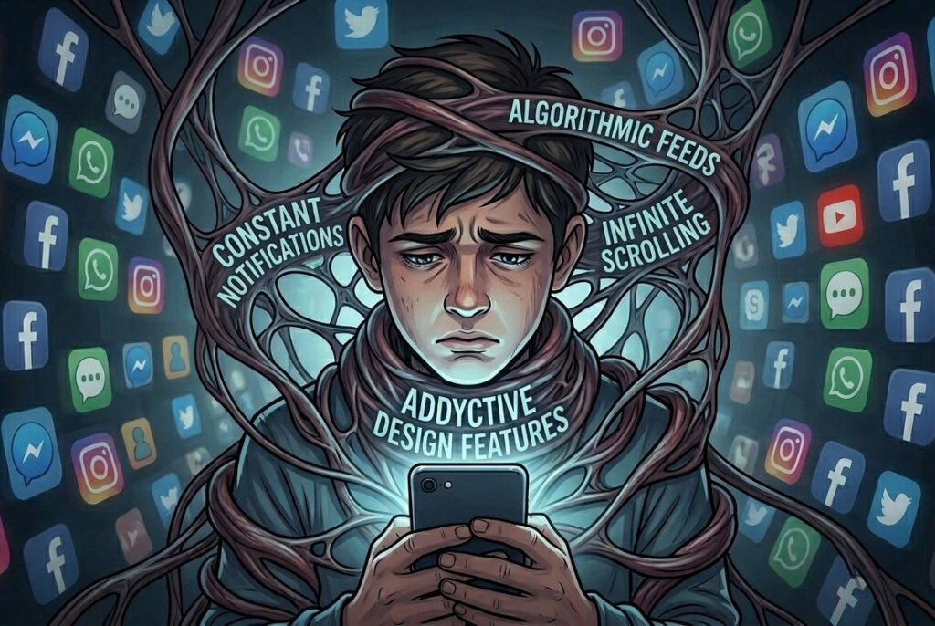 A landmark jury verdict in the United States holding social media companies liable for harm to young users is expected to have global implications, with policymakers in India and other countries closely watching its impact.