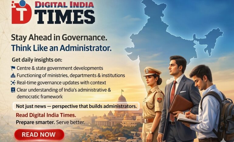 Digital India Times: A Comprehensive Window into Governance, Policy, Public Administration