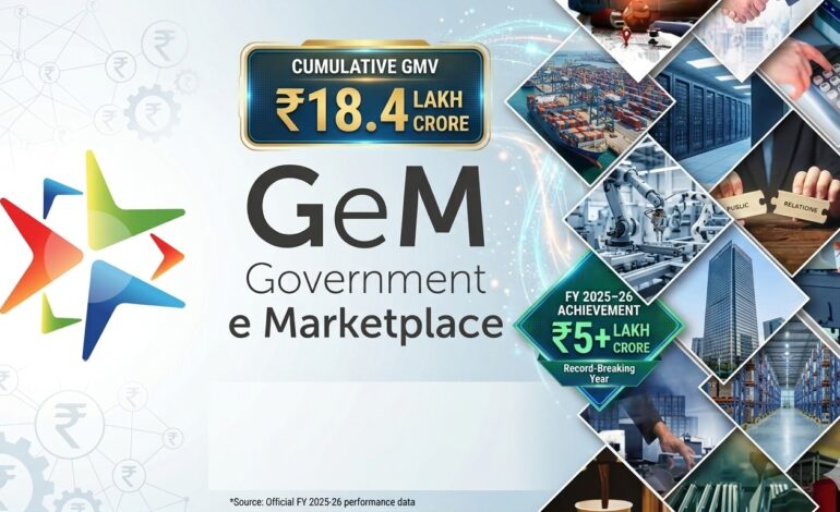 GeM Crosses ₹18.4 Lakh Crore GMV, Strengthens Role in Digital Public Procurement