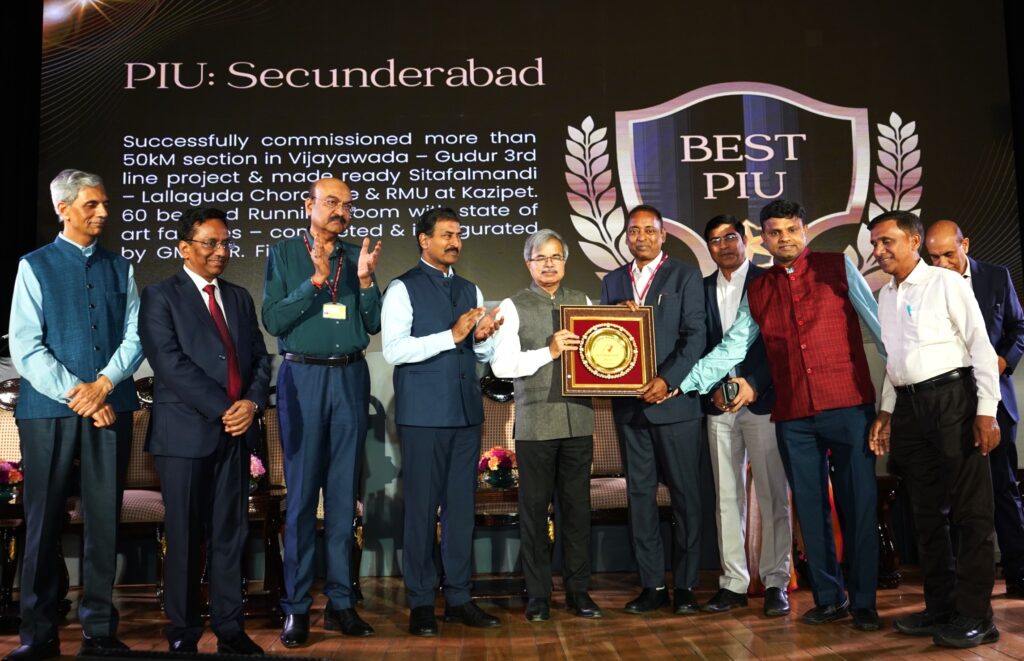 Rail Vikas Nigam Limited celebrates its 21st Annual Day at the Manekshaw Centre, with senior railway board officials and RVNL leadership in attendance, marking a key milestone in the organisation’s infrastructure journey.