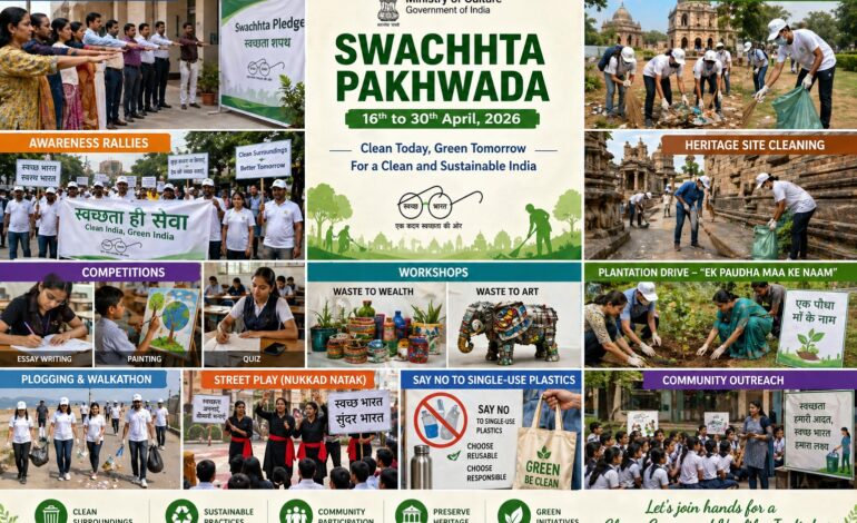Culture ministry marks Swachhta Pakhwada with nationwide cleanliness, awareness drive