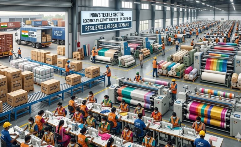 India’s Labour-Intensive Textile Sector Posts 2.1% Export Growth in FY26