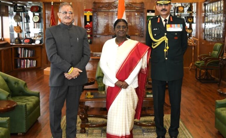President Droupadi Murmu Reviews Army Training Command in Shimla, Focus on Drone Warfare and Digitisation