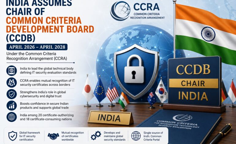 India Assumes Chair of Global IT Security Standards Body CCDB
