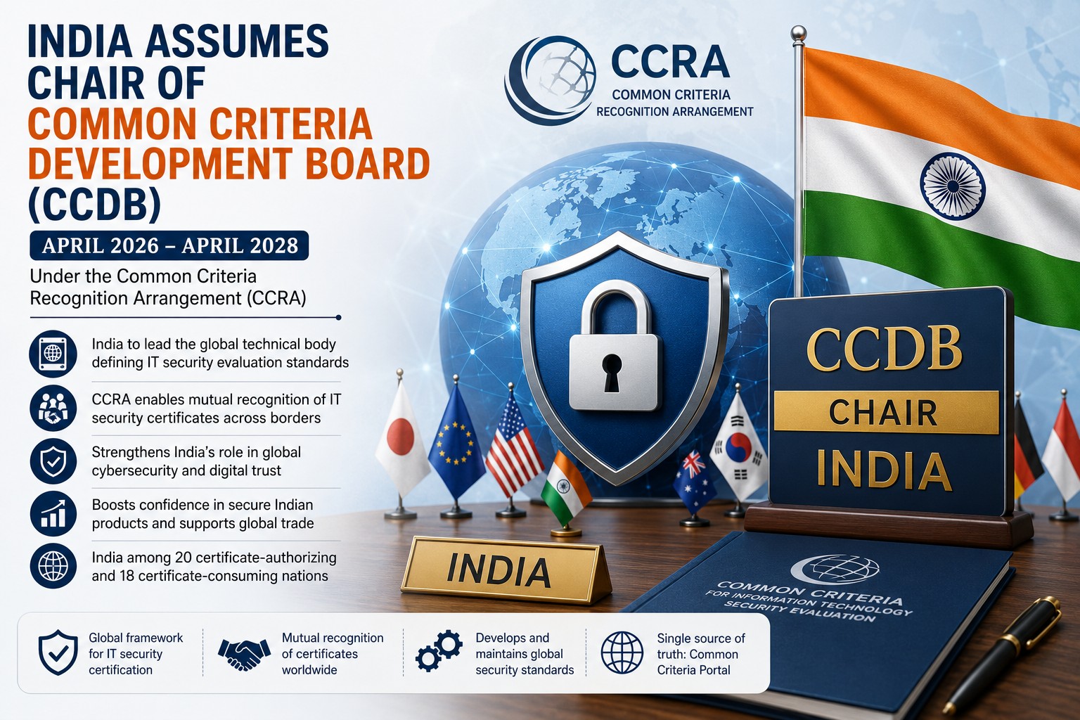 India Assumes Chair of Global IT Security Standards Body CCDB