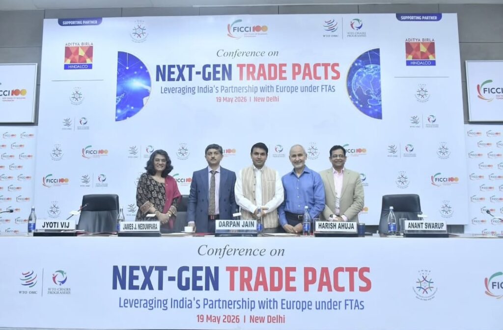 The discussions explored issues related to sanitary and phytosanitary standards, technical barriers to trade, expansion of India’s services presence in Europe and emerging carbon-related trade measures.