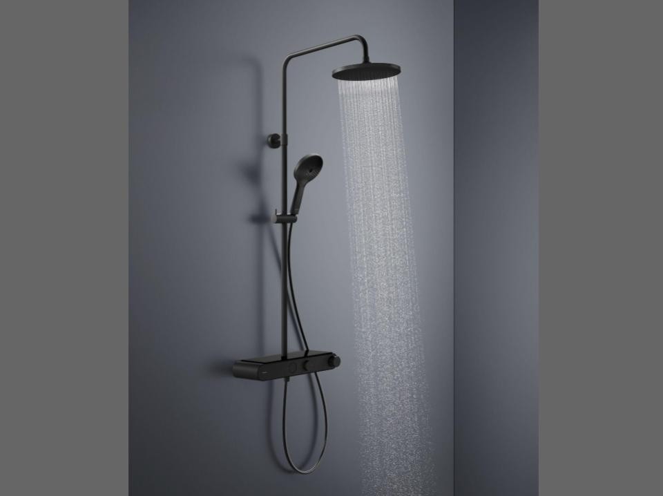 Duravit Introduces Matt Black Finish for Shower System Shelf 1050
