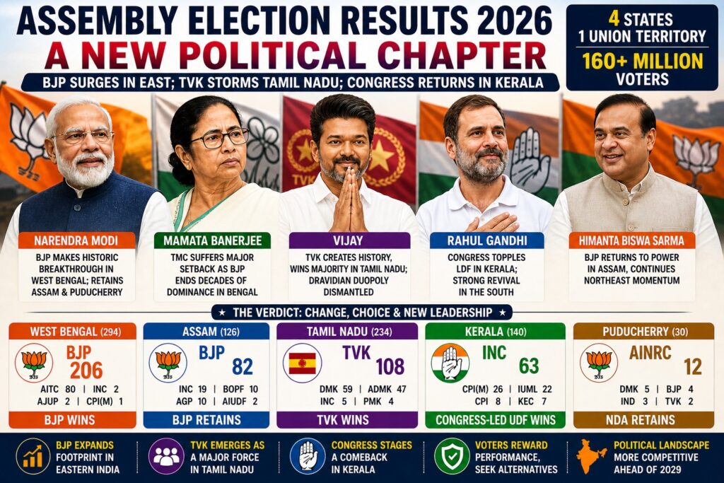 With over 160 million voters participating, the elections are expected to influence political strategies leading up to the next general elections, as parties recalibrate alliances, messaging and regional priorities.