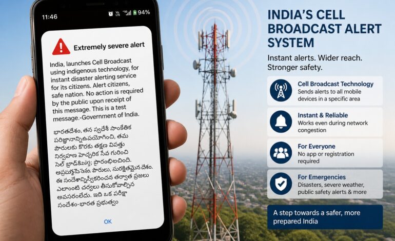 India Tests Cell Broadcast-Based Emergency Alert System, Expands Instant Disaster Warning Network