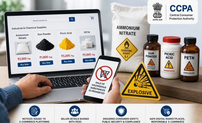 CCPA Cracks Down on Online Sale of Hazardous Chemicals, Explosive Substances