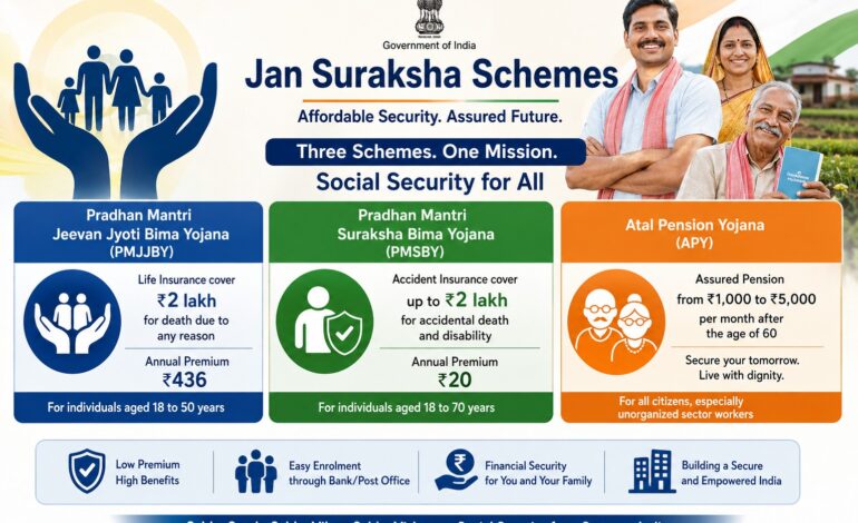 Jan Suraksha Schemes Complete 11 Years with Over 94 Crore Combined Enrolments