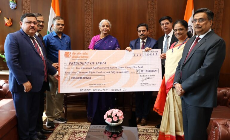 Bank of Baroda Presents ₹2,811 Crore Dividend to Finance Minister After Record FY26 Performance