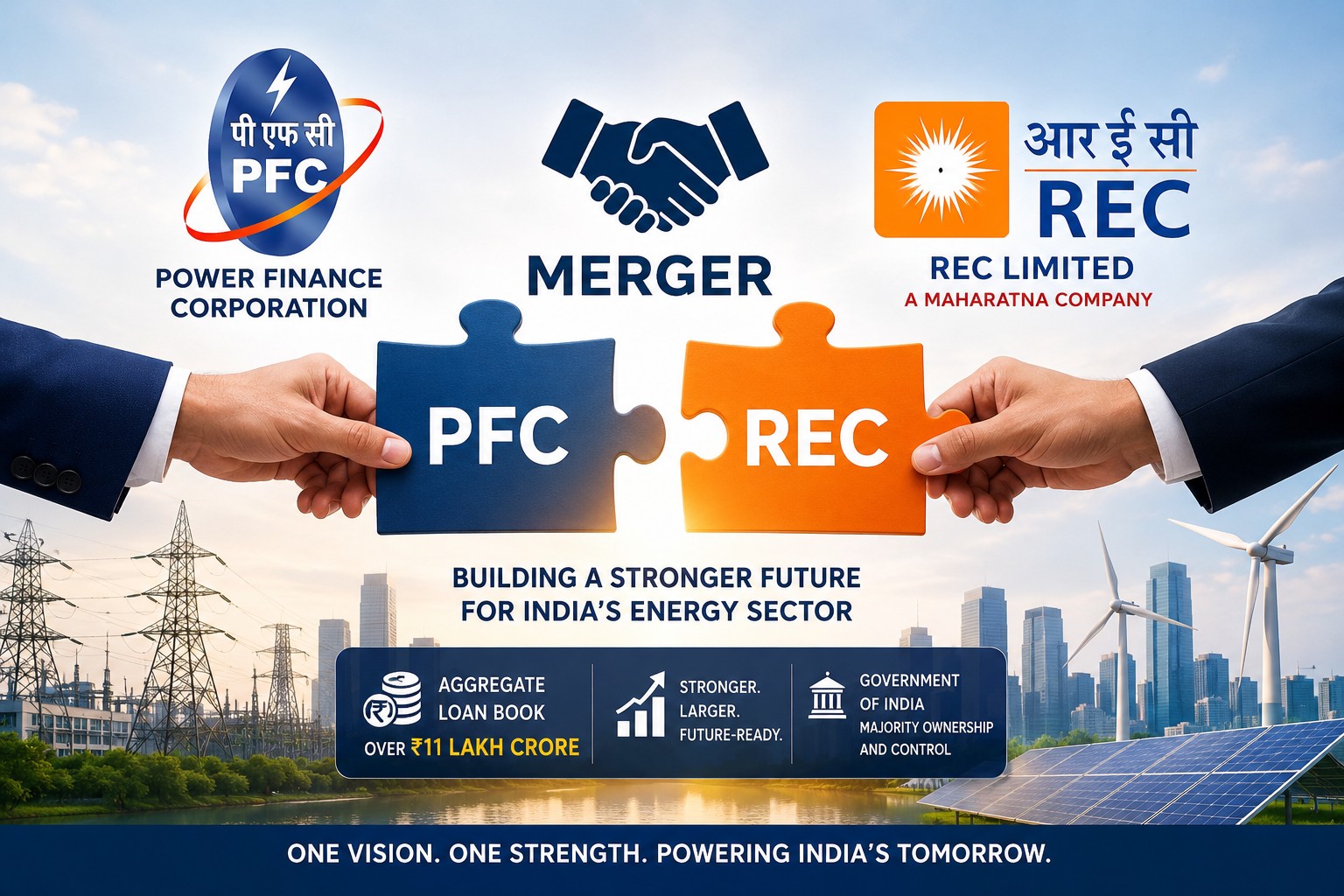 PFC, REC Boards Approve Merger to Create ₹11 Lakh Crore Power Sector Financing Giant