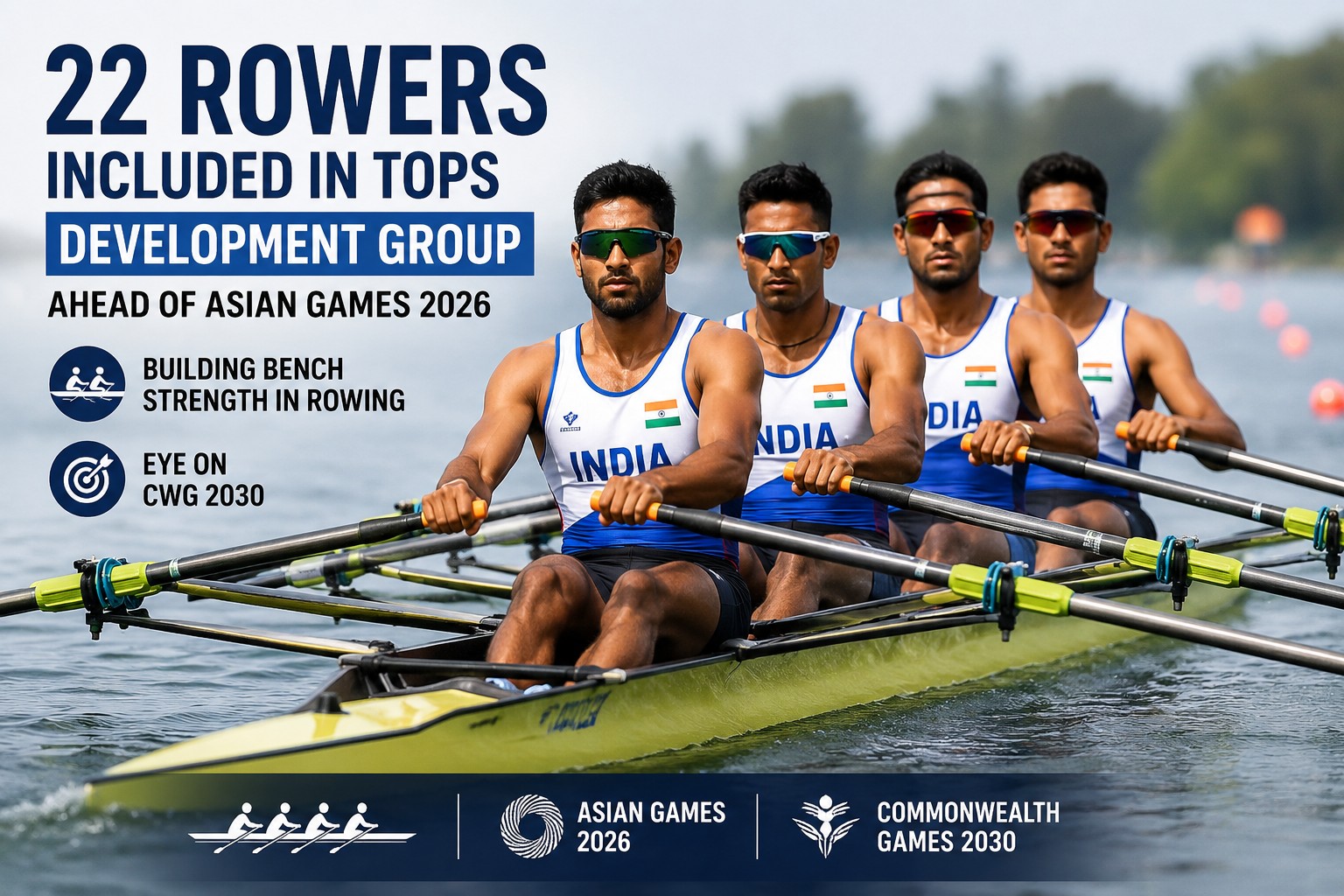 22 Rowers Added to TOPS Development Group Ahead of Asian Games 2026