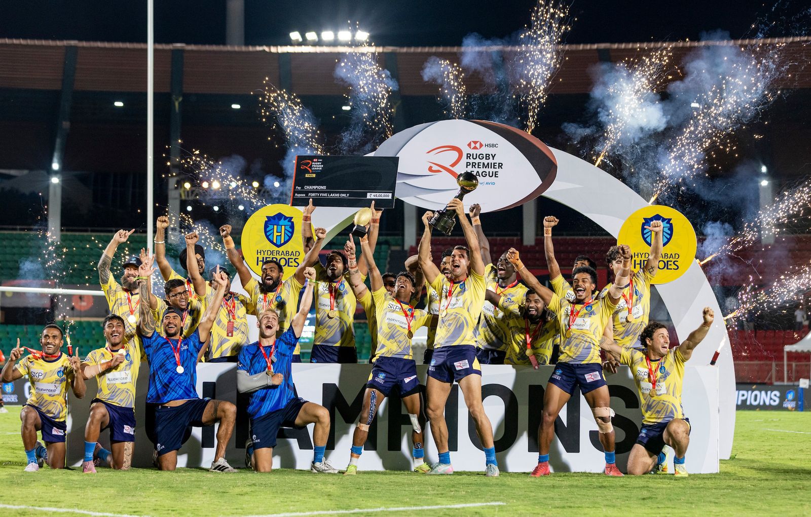 Hyderabad Heroes Lift Rugby Premier League Season 2 Trophy with Dominant Victory at Home