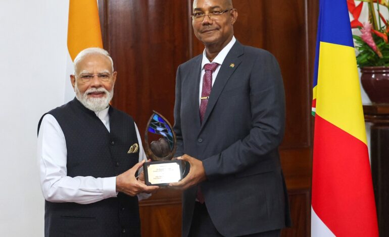 Seychelles Confers First-Ever ‘Guardian of the Blue Horizon’ Honour on PM Modi