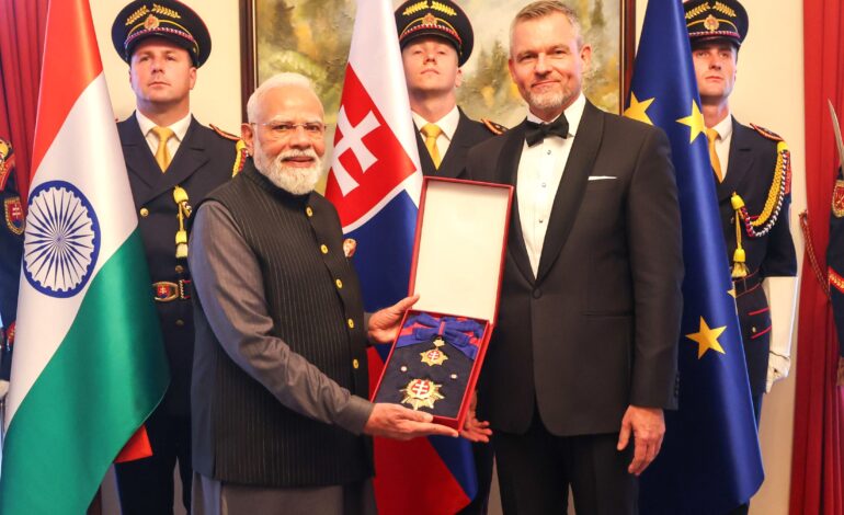 Slovakia Confers Highest Civilian Honour on Prime Minister Narendra Modi