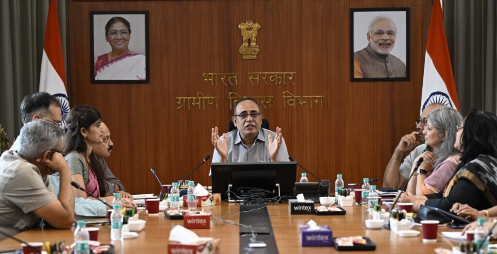 Rural Development Secretary Rohit Kansal chairs an orientation programme for Area Officers being deployed to support the nationwide rollout of the Viksit Bharat–Guarantee for Rozgar and Ajeevika Mission (Gramin) [VB–G RAM G] Act, 2025.