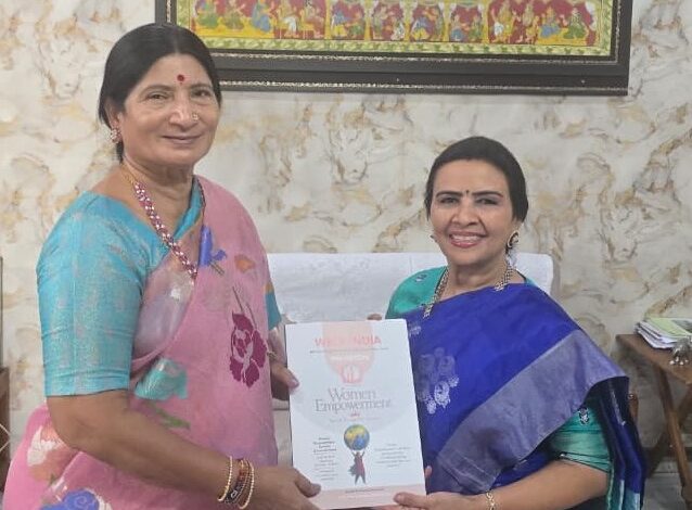 State Mahila Congress President Errabelli Swarna Invited to WETA India Launch Event
