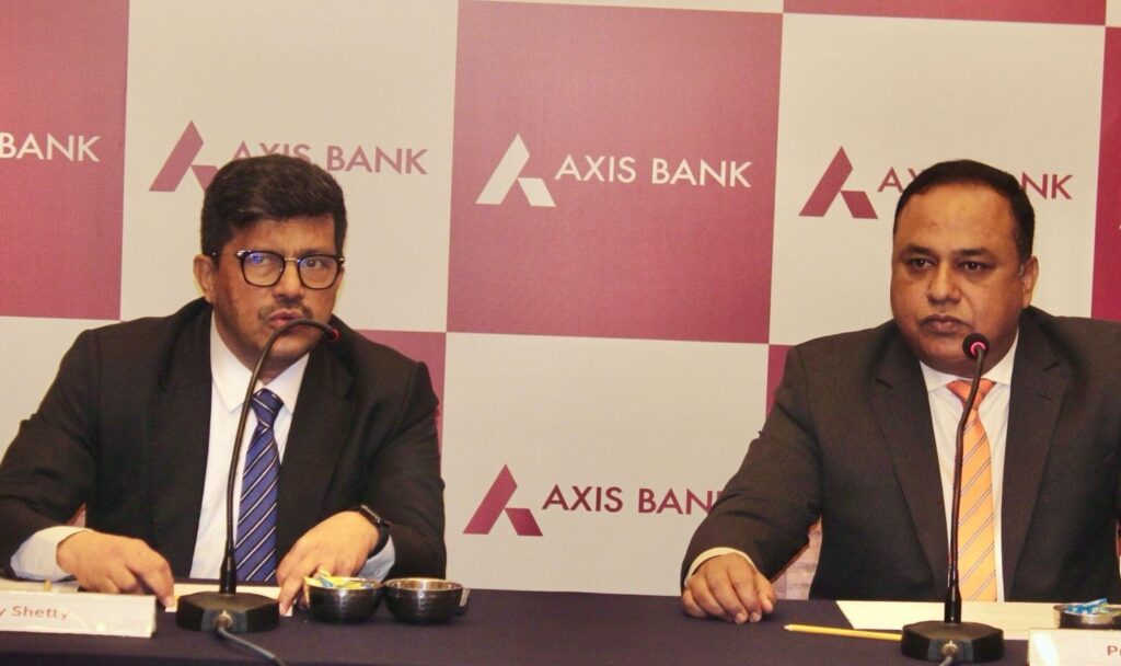 Axis Bank executives address a media roundtable in Hyderabad, outlining the bank's strategy to strengthen MSME financing, commercial banking and digital financial services across Telangana.