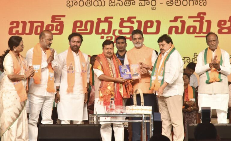 BJP President Nitin Nabin Unveils Two Books on PM Modi’s Leadership and Governance in Hyderabad