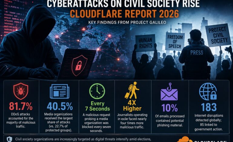 Cyberattacks on Civil Society Surge Worldwide as Journalists, Human Rights Groups Face Growing Digital Threats: Cloudflare Report