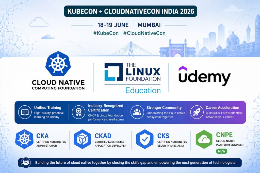 Representative graphic created using ChatGPT based on information provided in the CNCF-Linux Foundation Education-Udemy partnership announcement.