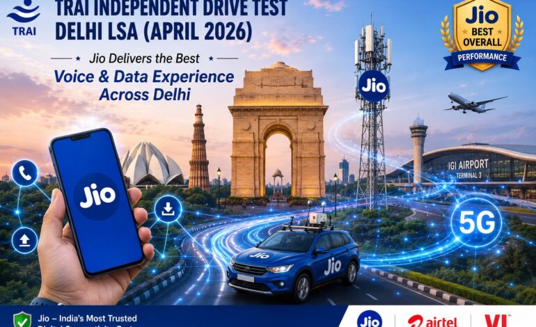 Jio Tops TRAI Mobile Network Quality Survey Across North Delhi, Airport Corridor