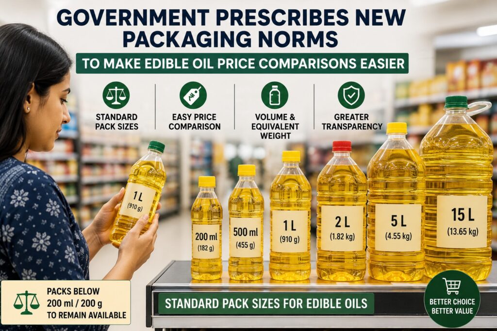 The decision was prompted by the growing proliferation of varying package sizes in the market, which often makes it difficult for consumers to assess value for money and compare products across brands.