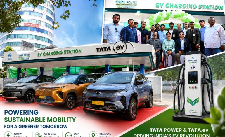 Tata Power Launches Telangana’s First High-Speed TATA.ev MegaCharger Hub in Hyderabad