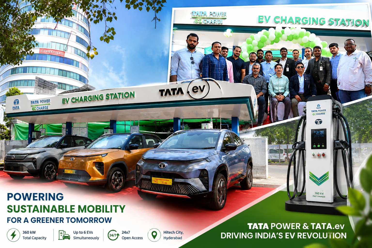 Tata Power Launches Telangana’s First High-Speed TATA.ev MegaCharger Hub in Hyderabad