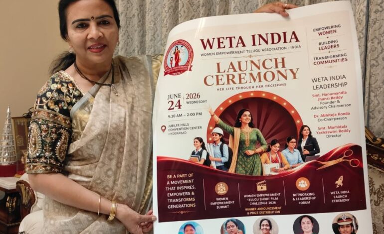 WETA India Founder Jhansi Reddy Unveils Poster for Women Empowerment Summit 2026