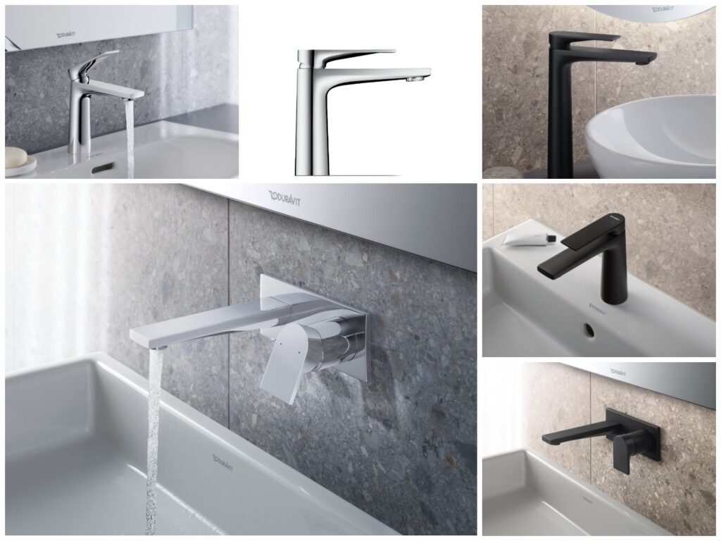 Inspired by the Mayan word "Tulu'um," meaning wall or fortress, the Tulum collection reflects an architectural design language that blends a conical faucet body with a flat rectangular spout.