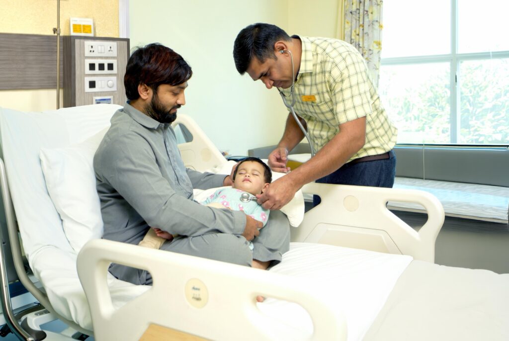 The inpatient unit is staffed by experienced paediatricians, dedicated nursing teams and round-the-clock clinical monitoring to ensure timely medical intervention while providing emotional reassurance to families.