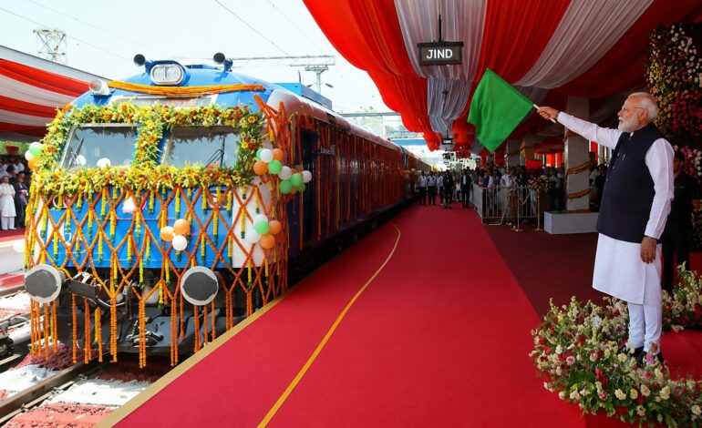 PM Modi launches India’s first hydrogen train, inaugurates ₹14,700 crore projects in Haryana