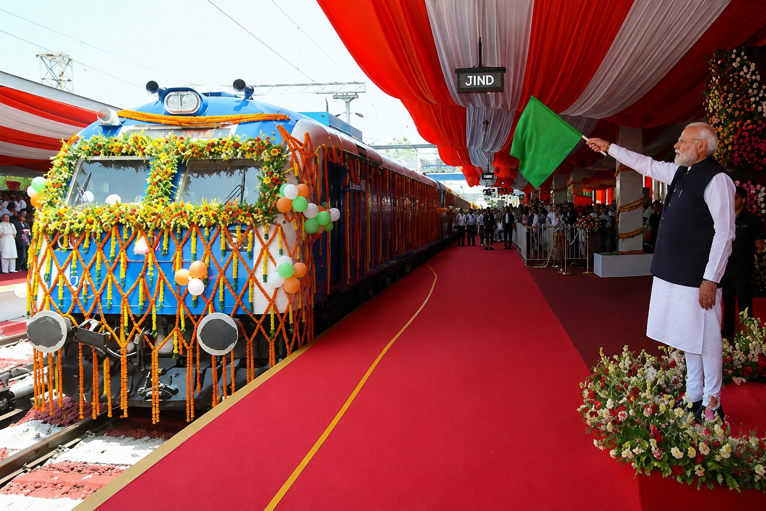 PM Modi launches India’s first hydrogen train, inaugurates ₹14,700 crore projects in Haryana