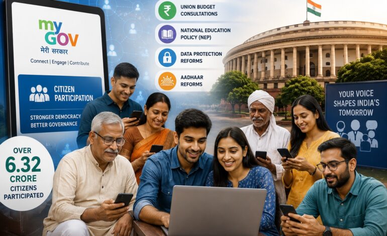 Over 6.32 crore citizens shape government policies through MyGov consultations