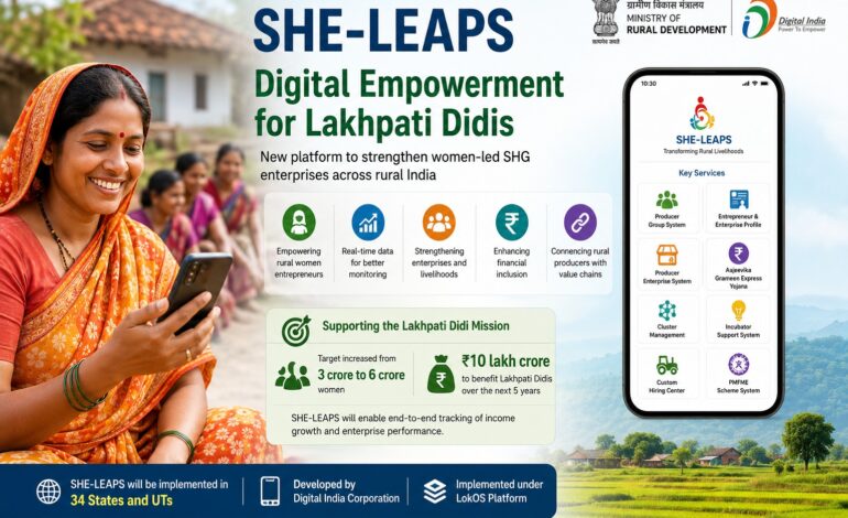 Centre Launches SHE-LEAPS Platform to Digitally Empower Lakhpati Didis Across India